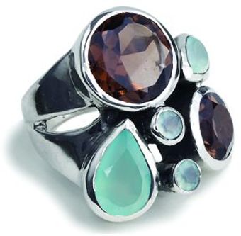 Sikara & Co. Sikaras Slim Jaipuri Flower Cocktail Ring - Lyst