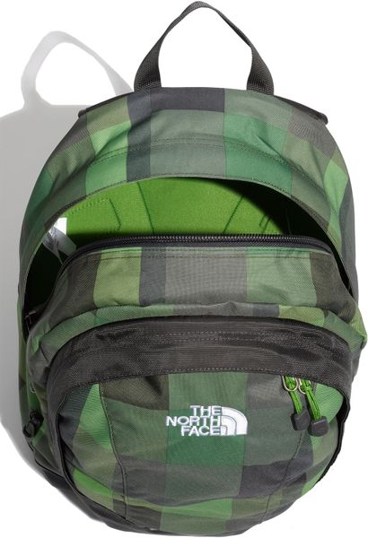north face plaid backpack