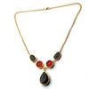 Toosis Red Coral Rose with Black Onyx Leaves Necklace in Red - Lyst