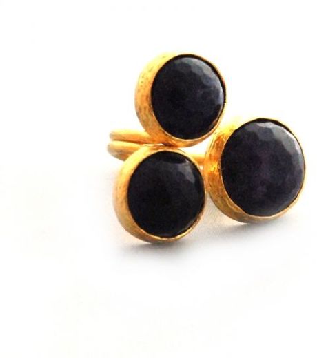 Toosis 3 Stones Amethyst Ring in Gold (silver) - Lyst