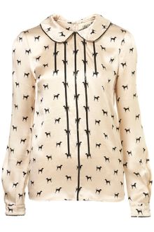 Topshop Dog Print Blouse By Unique** - Lyst