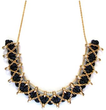 Yuen London Blue Satin Curve Necklace - Lyst