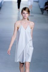 3.1 Phillip Lim Spring 2012 Gray Leather Grand Peplum Dress