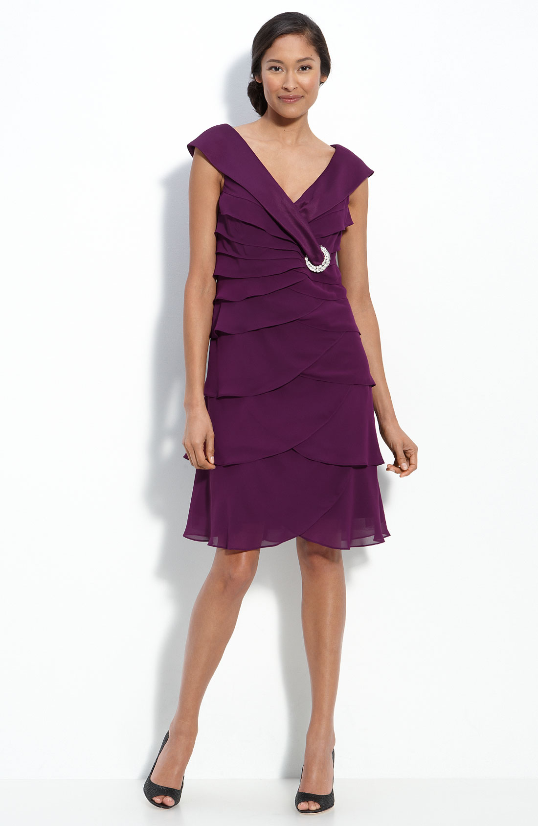 Thethea tiered chiffon dress Clearance