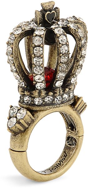 Betsey Johnson Royal Engagement Large Crown Ring - Lyst