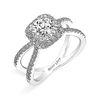 Bony Levy Bridal Crisscross Diamond Semi Mount Ring (nordstrom Exclusive) in Silver (white gold) - Lyst