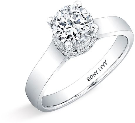 Bony Levy Bridal Diamond Pavé Semi Mount Ring (nordstrom Exclusive) in Silver (white gold) - Lyst