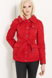 Burberry Brit Belted Quilted Jacket - Lyst