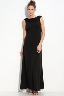 Calvin Klein Drape Back Jersey Gown - Lyst