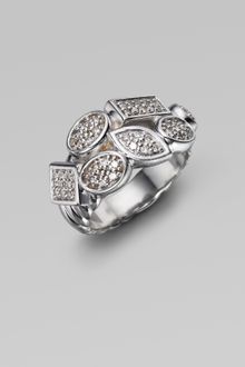 David Yurman Diamond & Sterling Silver Ring - Lyst