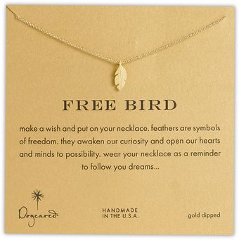 Dogeared Reminder - Free Bird Feather Necklace - Lyst