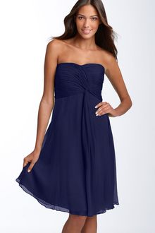 Donna Morgan Twist Detail Chiffon Dress - Lyst