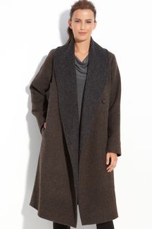 Eileen Fisher Shawl Collar Coat - Lyst