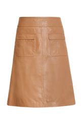 Freda Monique A-line Leather Skirt