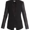 Helmut Lang Crux Wool and Leather Jacket in Black - Lyst