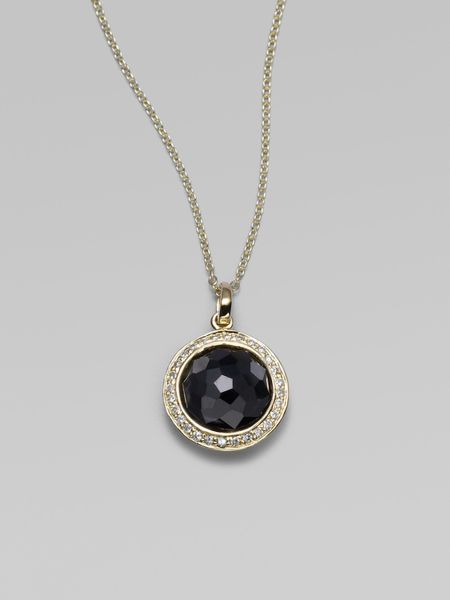 Ippolita Black Onyx, Diamond & 18k Yellow Gold Necklace in Gold - Lyst