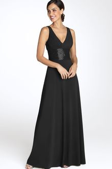 Js Boutique Beaded Waist Jersey Gown - Lyst