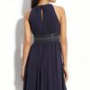 Js Boutique Cutaway Shoulder Beaded Jersey Dress in Blue (navy) - Lyst