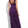 Js Boutique Draped Jersey Gown in Purple (plum) - Lyst