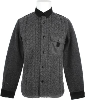Junya Watanabe Wool Tweed Long Sleeves Shirt - Lyst