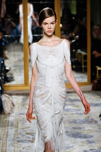 Marchesa Spring 2012 Draped Fringe Dress - Lyst