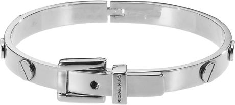 Michael By Michael Kors Astor Buckle Bangle  in Silver - Lyst