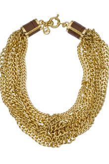 Michael Kors Multi-chain Twist Necklace, Golden - Lyst