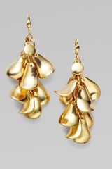 Milly Golden Petal Drop Earrings