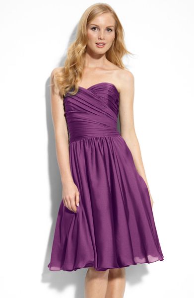 ... Bridesmaids Strapless Dress (Nordstrom Exclusive) in Purple (eggplant