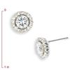 Nadri Round Cubic Zirconia Stud Earrings in Silver (rhodium) - Lyst