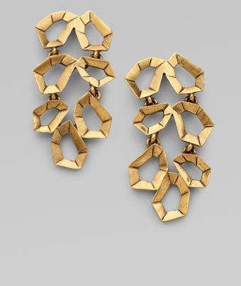Oscar de la Renta Polygon Link Earrings - Lyst