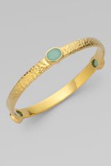 Oscar de la Renta Hammered Stone Bracelet