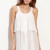 Oscar De La Renta Draped Chiffon Chemise in White (pearl) - Lyst