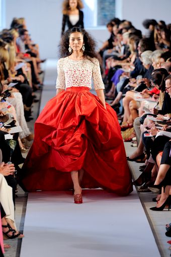 Oscar de la Renta Spring 2012 White Lace Top - Lyst