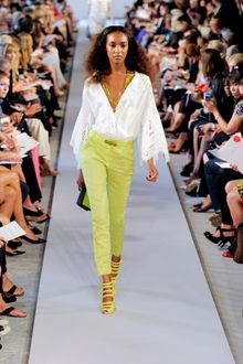 Oscar de la Renta Spring 2012 Chartreuse Pants - Lyst