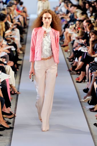 Oscar de la Renta Spring 2012 Rose Wide Legged Pants - Lyst