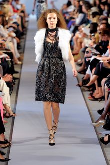 Oscar de la Renta Spring 2012 Floral Strapless Dress - Lyst