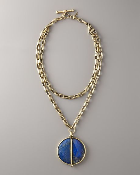 Paige Novick Lapis Pendant Necklace in Blue (multi) - Lyst
