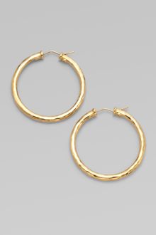 Roberto Coin 18k Yellow Gold Hoop Earrings/1¾ - Lyst
