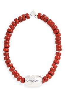 Simon Sebbag Coral & Hammered Bead Necklace - Lyst