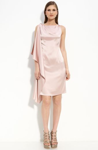 St. John Evening Liquid Satin Dress - Lyst