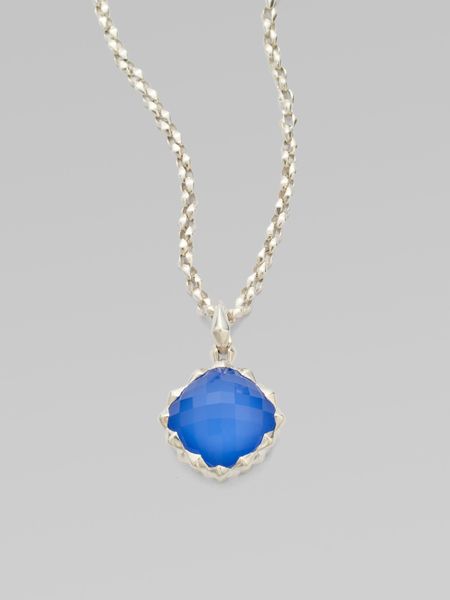 Stephen Webster Blue Agate Pendant Necklace in Blue - Lyst