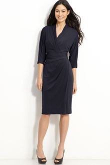 Suzi Chin For Maggy Boutique Faux Wrap Jersey Dress - Lyst