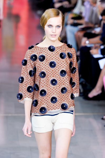 Tory Burch Spring 2012 Nautical Mini Shorts in White - Lyst