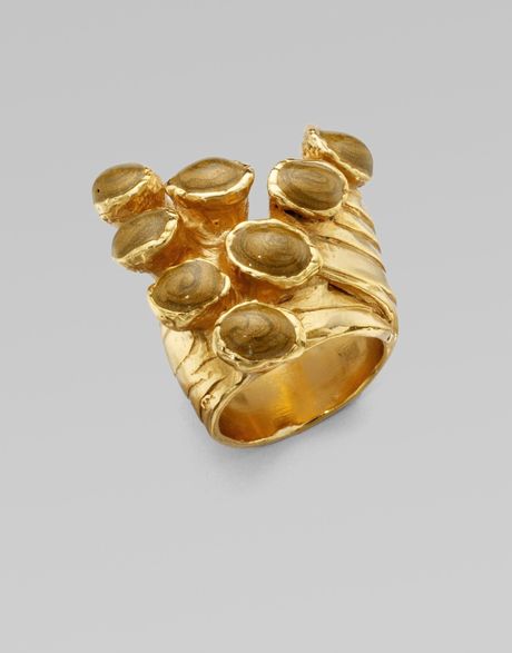 Yves Saint Laurent Arty Dots Ring in Gold - Lyst