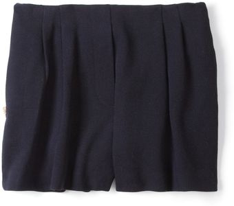 3.1 Phillip Lim Navy Zip Side Wool Shorts - Lyst