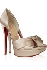 Christian Louboutin Volpi 150 Satin-covered Leather Sandals