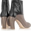 Miu Miu Twotone Leather Ankle Boots in Brown (taupe) - Lyst