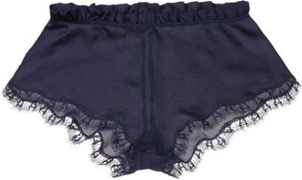 Rituel By Carine Gilson Natalia Lace-trimmed Stretch-silk Shorts - Lyst