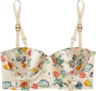 Stella McCartney Irene Gardening Stretch-silk Bustier Bra - Lyst